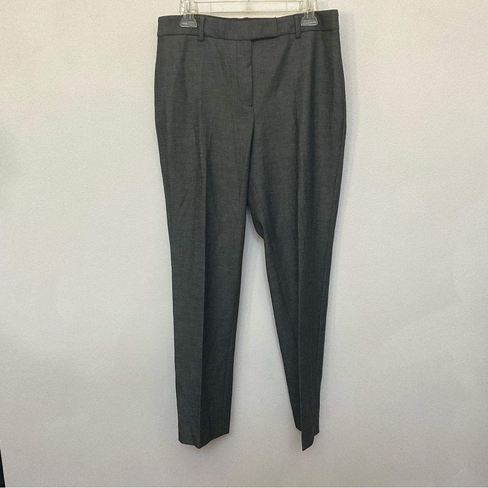 Talbots Dark Grey High Waist Straight Leg Dress Pants Size 10 Office Career Wear